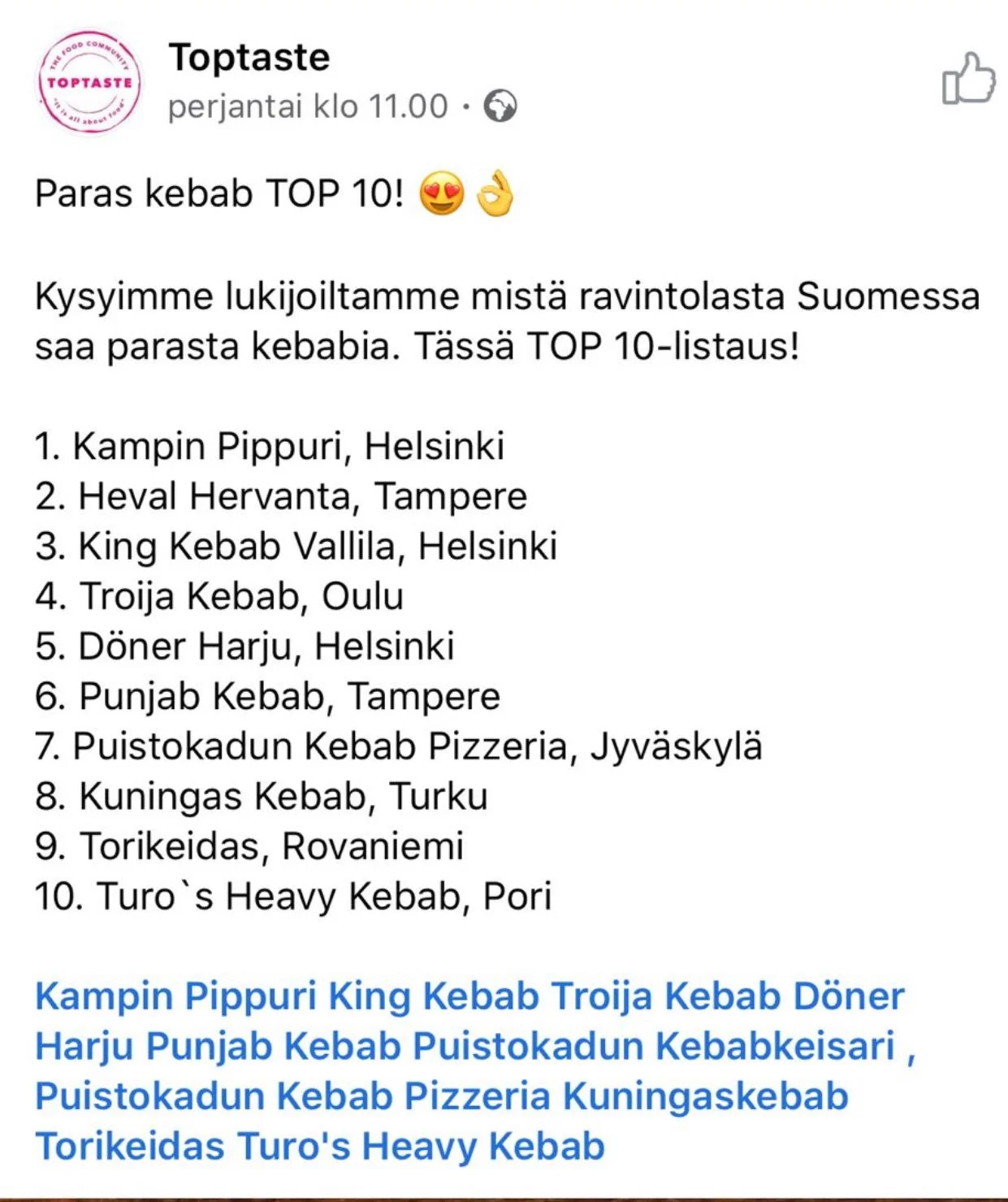 Troija Kebab - Oulun Paras